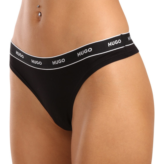 3PACK Tanga para mulher HUGO multicolorido (50480150 962)