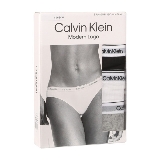 3PACK cuecas para mulher Calvin Klein multicolorido (QD5207E-MPI)