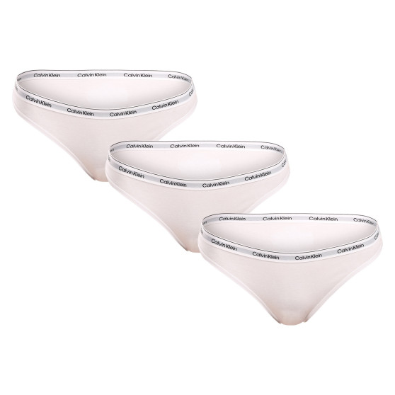 3PACK cuecas para mulher Calvin Klein branco (QD5207E-100)