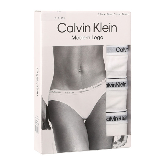 3PACK cuecas para mulher Calvin Klein branco (QD5207E-100)