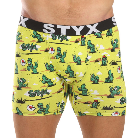 Styx Calções boxer para homem arte desportiva longa cato de borracha (UN1351)