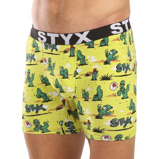 Styx Calções boxer para homem arte desportiva longa cato de borracha (UN1351)