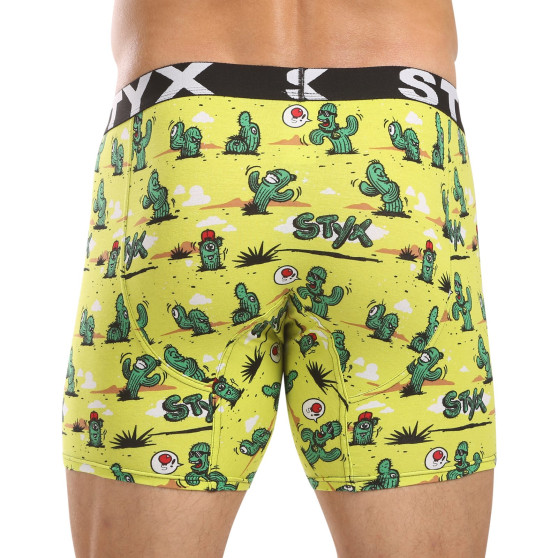 Styx Calções boxer para homem arte desportiva longa cato de borracha (UN1351)