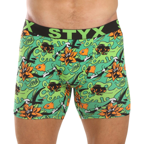 Styx Calções boxer compridos para homem arte desportiva borracha trópico (UN1557)