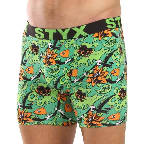 Styx Calções boxer compridos para homem arte desportiva borracha trópico (UN1557)