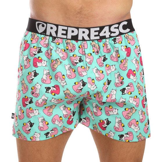 Represent Calções de banho exclusivos Mike Bulldog para homem (R4M-BOX-0711)