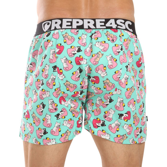 Represent Calções de banho exclusivos Mike Bulldog para homem (R4M-BOX-0711)