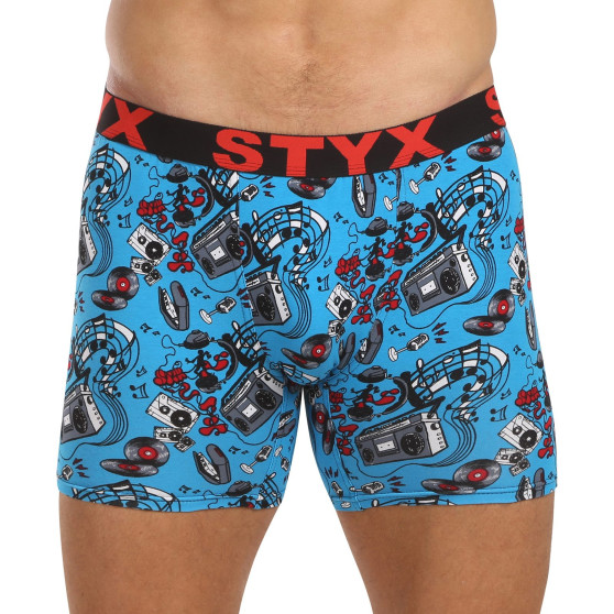 3PACK Boxers para homem Styx arte longa desporto elástico multi-colorido (3UN15780)