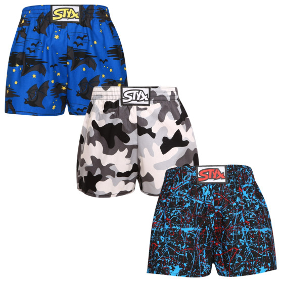 3PACK Boxers para criança Styx arte clássica borracha multicolorido (3J14739)