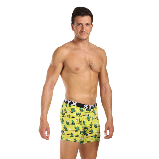 Styx Calções boxer para homem arte desportiva longa cato de borracha (UN1351)