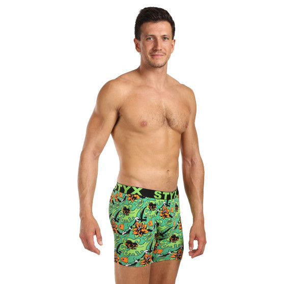 Styx Calções boxer compridos para homem arte desportiva borracha trópico (UN1557)