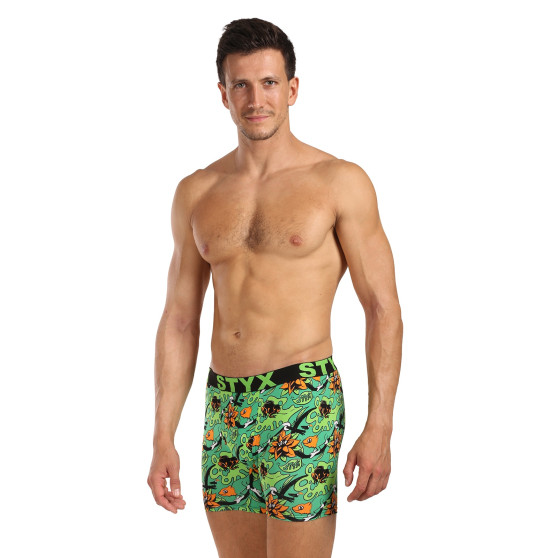 Styx Calções boxer compridos para homem arte desportiva borracha trópico (UN1557)