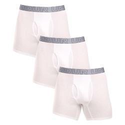 3PACK Boxers para homem Under Armour branco (1383889 100)