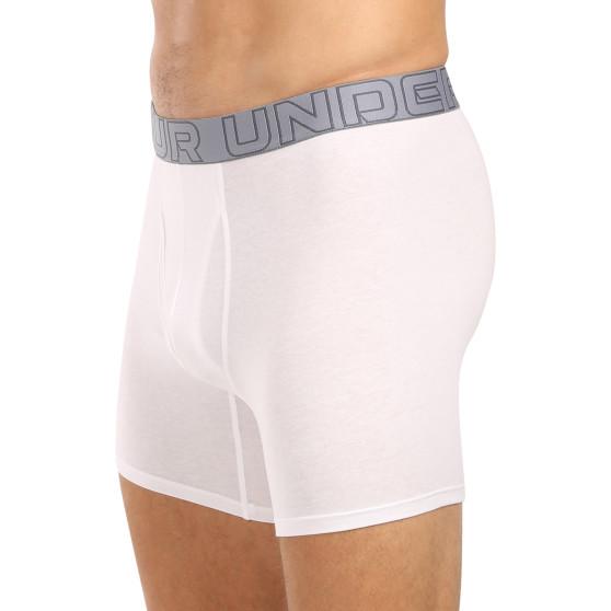 3PACK Boxers para homem Under Armour branco (1383889 100)