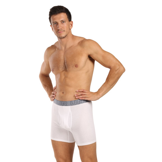 3PACK Boxers para homem Under Armour branco (1383889 100)