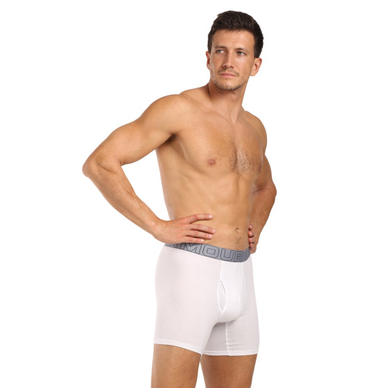 3PACK Boxers para homem Under Armour branco (1383889 100)