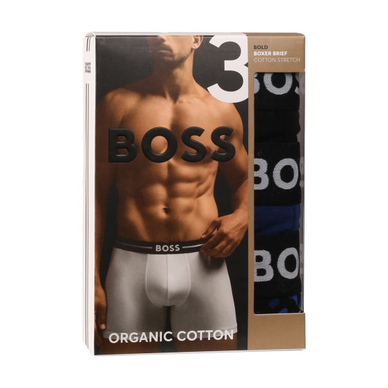 3PACK Boxers para homem BOSS multicolorido (50517840 982)