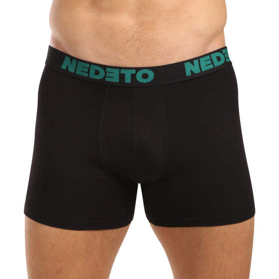 3PACK Boxers para homem Nedeto preto (3NB003b)