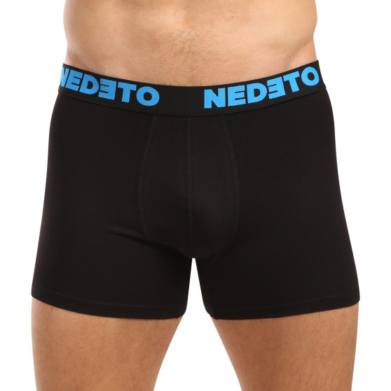 3PACK Boxers para homem Nedeto preto (3NB003b)