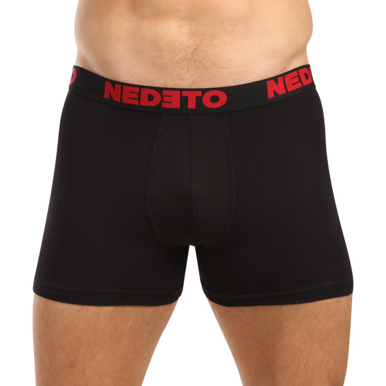 3PACK Boxers para homem Nedeto preto (3NB003b)