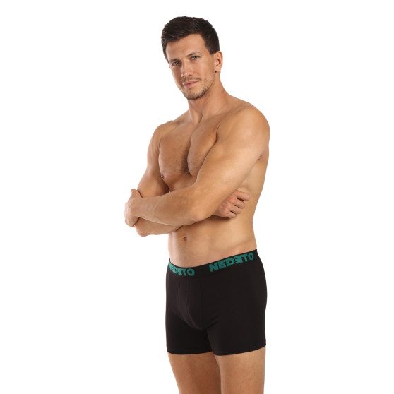 3PACK Boxers para homem Nedeto preto (3NB003b)