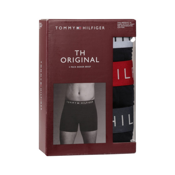 3PACK Boxers para homem Tommy Hilfiger azul escuro (UM0UM03431 0R1)