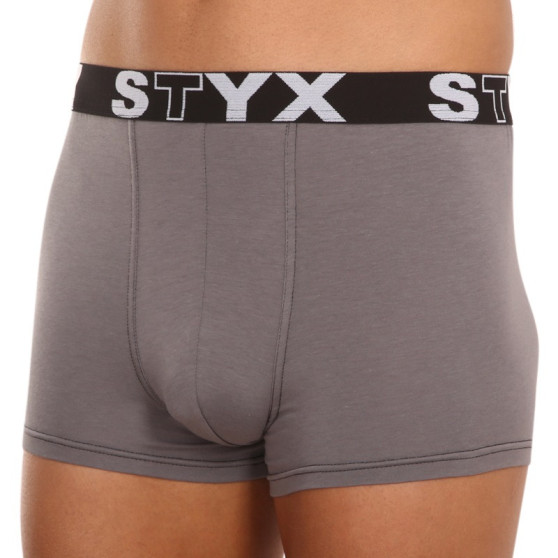 Boxers para homem Styx desporto elástico superdimensionado cinzento escuro (R1063)