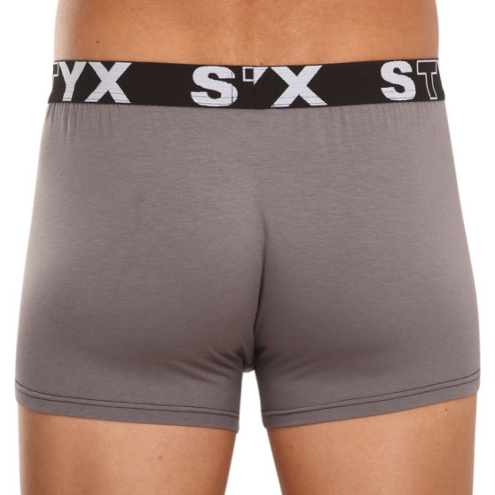 Boxers para homem Styx desporto elástico superdimensionado cinzento escuro (R1063)