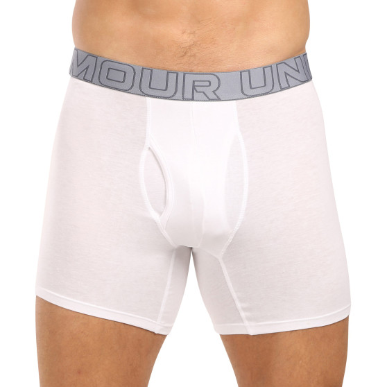 3PACK Boxers para homem Under Armour branco (1383889 100)