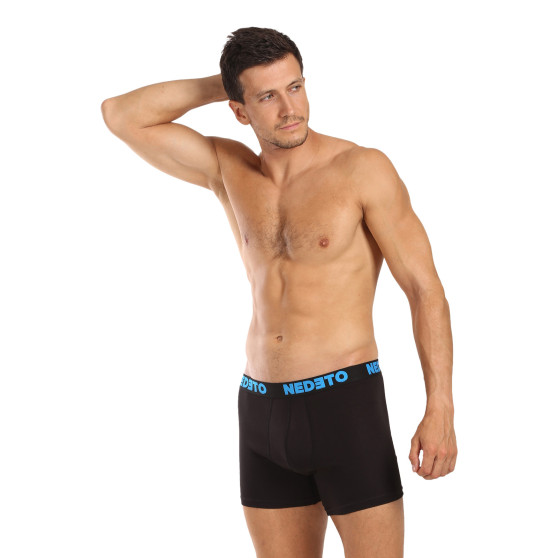 10PACK Boxers para homem Nedeto preto (10NB004b)