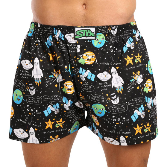 3PACK Boxers para homem Styx arte clássico borracha tamanho grande multicolorido (3E17789)