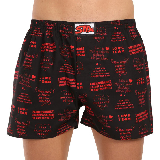 3PACK Boxers para homem Styx arte clássico borracha tamanho grande multicolorido (3E17789)