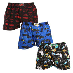 3PACK Boxers para homem Styx arte clássico borracha tamanho grande multicolorido (3E17789)