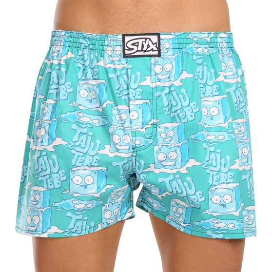 3PACK Boxers para homem Styx arte clássico borracha tamanho grande multicolorido (3E11847)