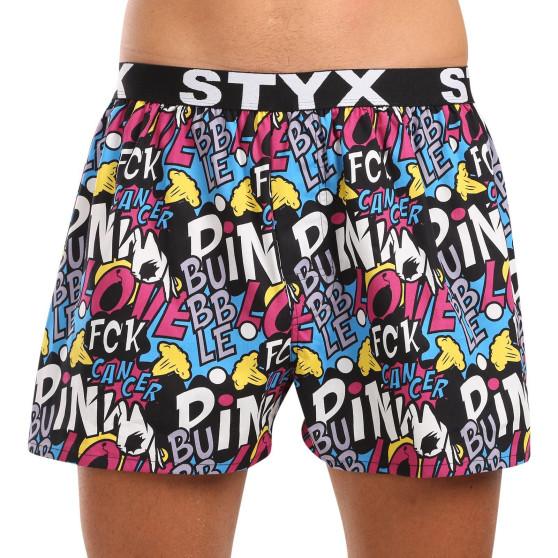 Boxers para homem Styx arte esportes borracha Pink Bubble (B1058)