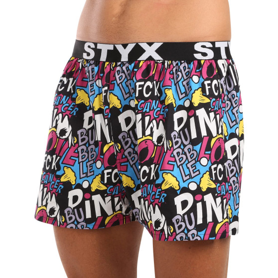 Boxers para homem Styx arte esportes borracha Pink Bubble (B1058)