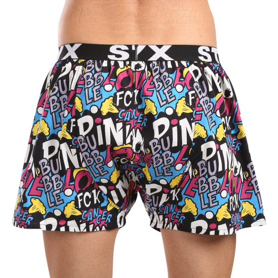 Boxers para homem Styx arte esportes borracha Pink Bubble (B1058)