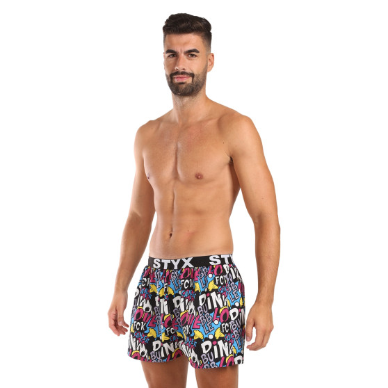 Boxers para homem Styx arte esportes borracha Pink Bubble (B1058)