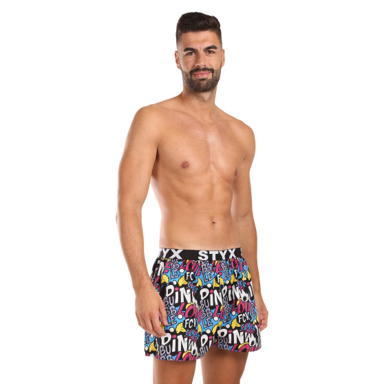 Boxers para homem Styx arte esportes borracha Pink Bubble (B1058)