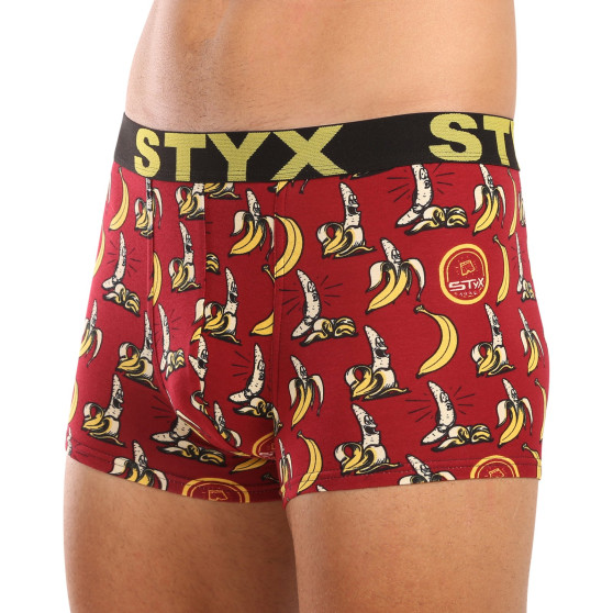 Styx Calções boxer para homem arte desportiva bananas de borracha (G1359)