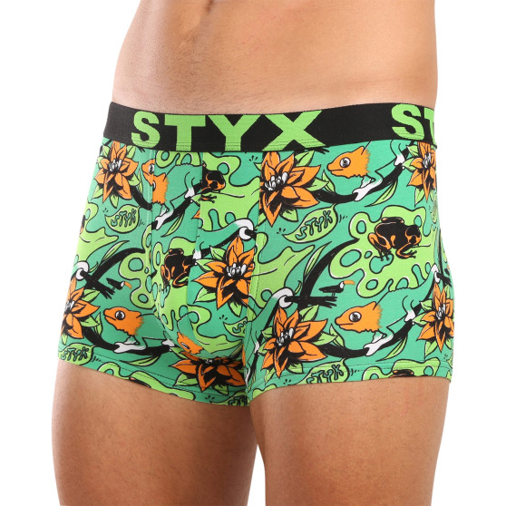 Styx Calções boxer para homem arte desporto borracha trópico (G1557)