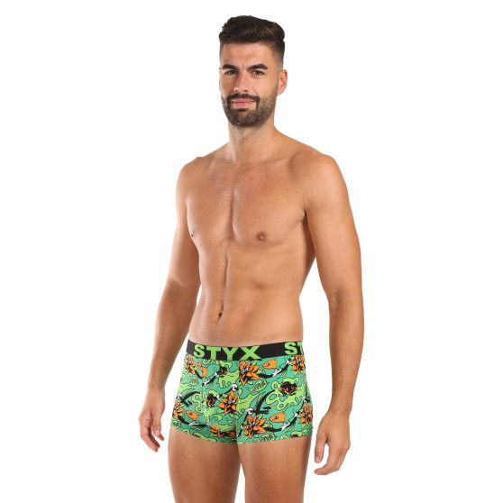 Styx Calções boxer para homem arte desporto borracha trópico (G1557)