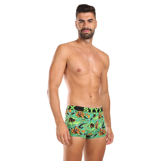 Styx Calções boxer para homem arte desporto borracha trópico (G1557)