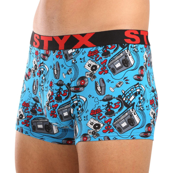 Styx Calções boxer para homem arte desporto borracha música (G1558)