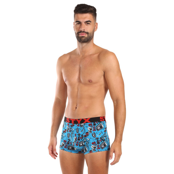 Styx Calções boxer para homem arte desporto borracha música (G1558)