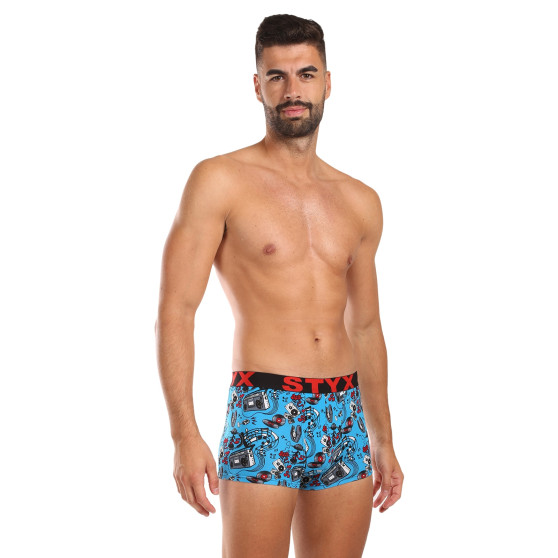 Styx Calções boxer para homem arte desporto borracha música (G1558)