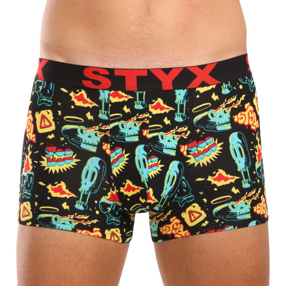 3PACK Boxers para homem Styx arte esportes borracha multicolorido (3G13198)