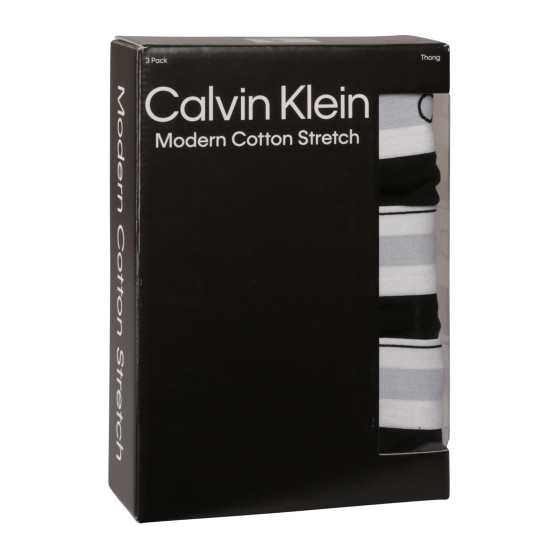 3PACK tanga para homem Calvin Klein preto (NB3226A-001)