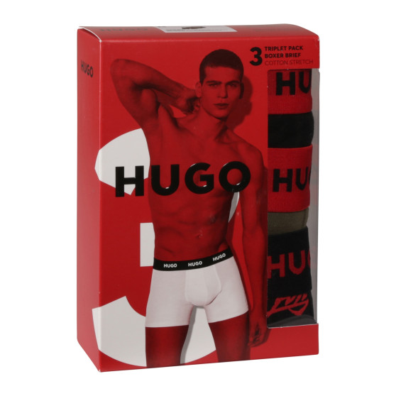 3PACK Boxers para homem HUGO multicolorido (50517887 984)