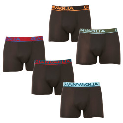 5PACK Boxers para homem Gianvaglia preto (GVG-5010)